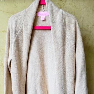 Lilly Pulitzer Girls Gold Cardigan Size L (8-10)